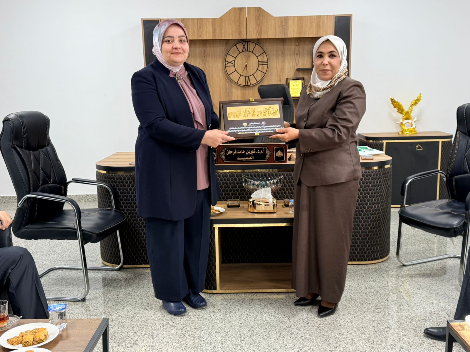 The Deanship of the College of Education Receives the Deanship of the College of Veterinary Medicine in a Friendly Visit