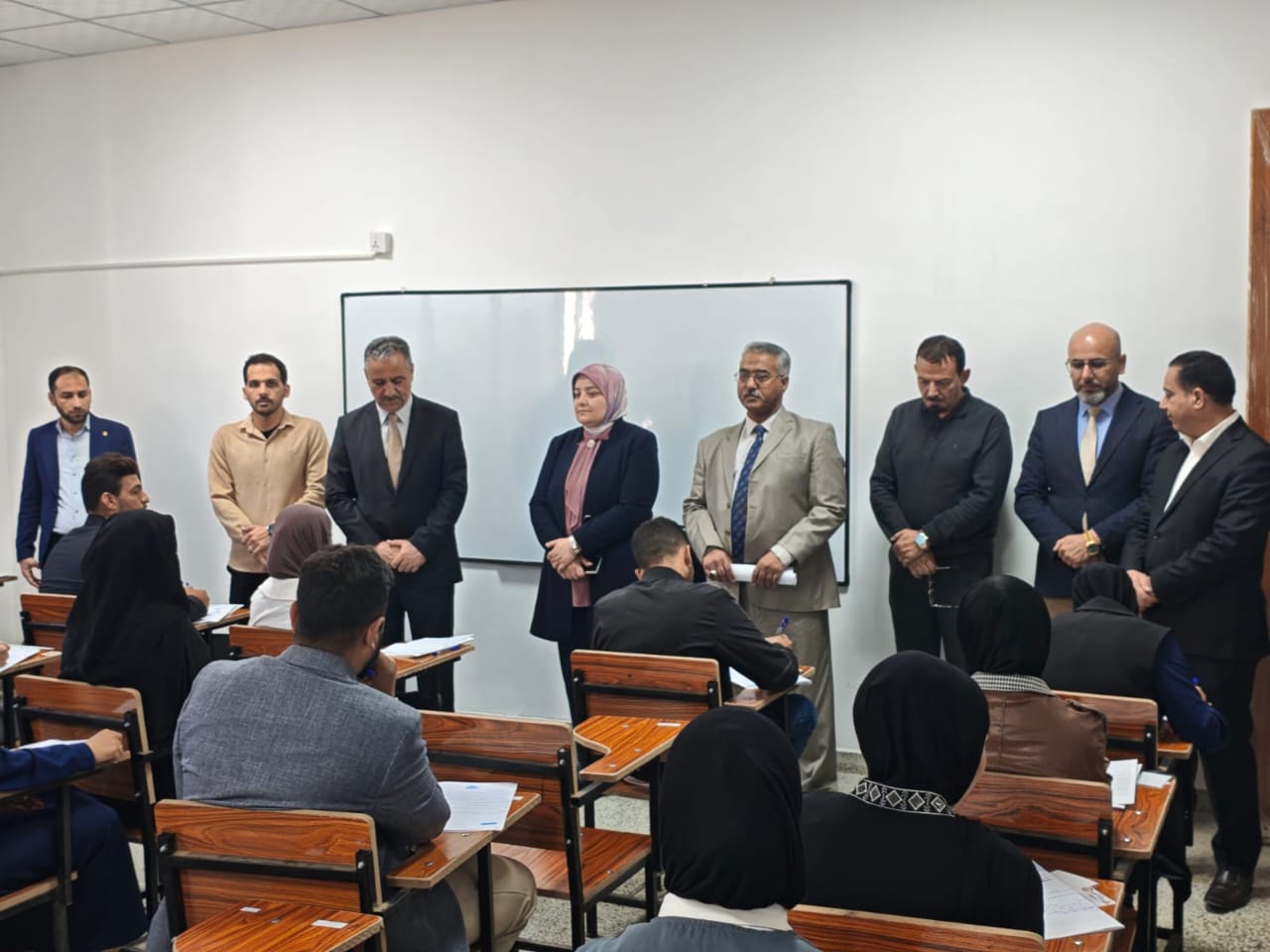 The President of the University Inspects the Progress of Final Examinations