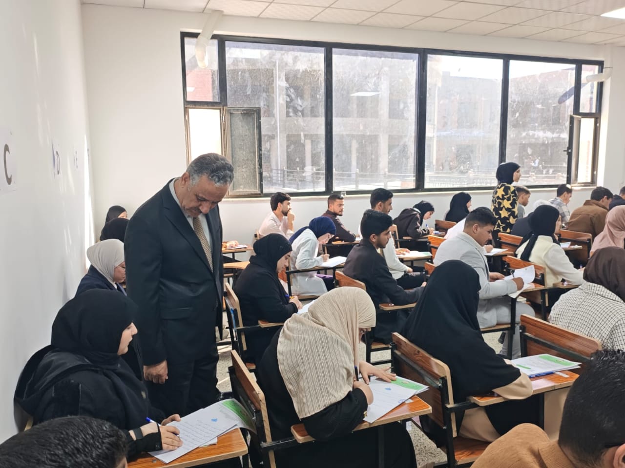 The President of the University Inspects the Progress of Final Examinations