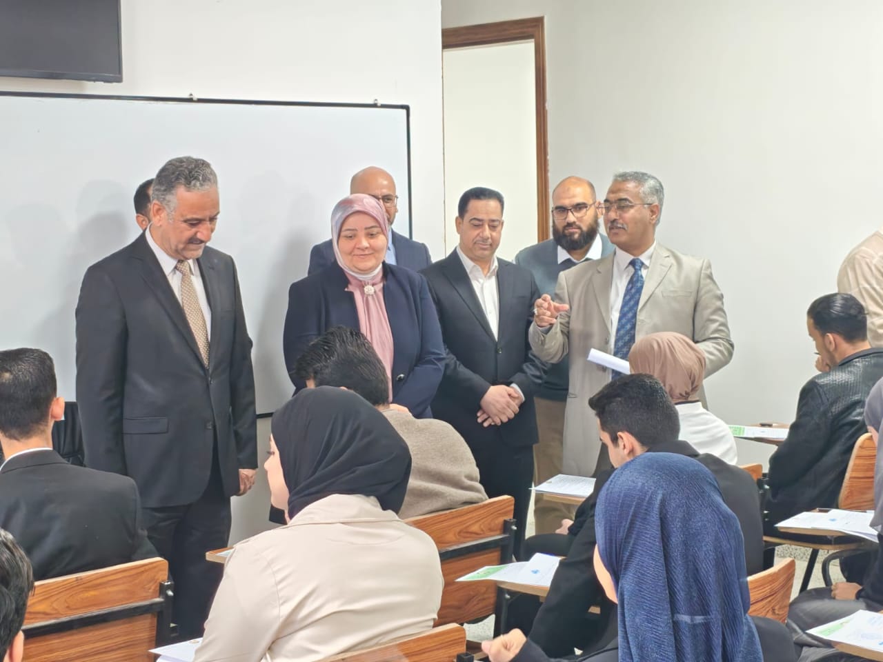 The President of the University Inspects the Progress of Final Examinations