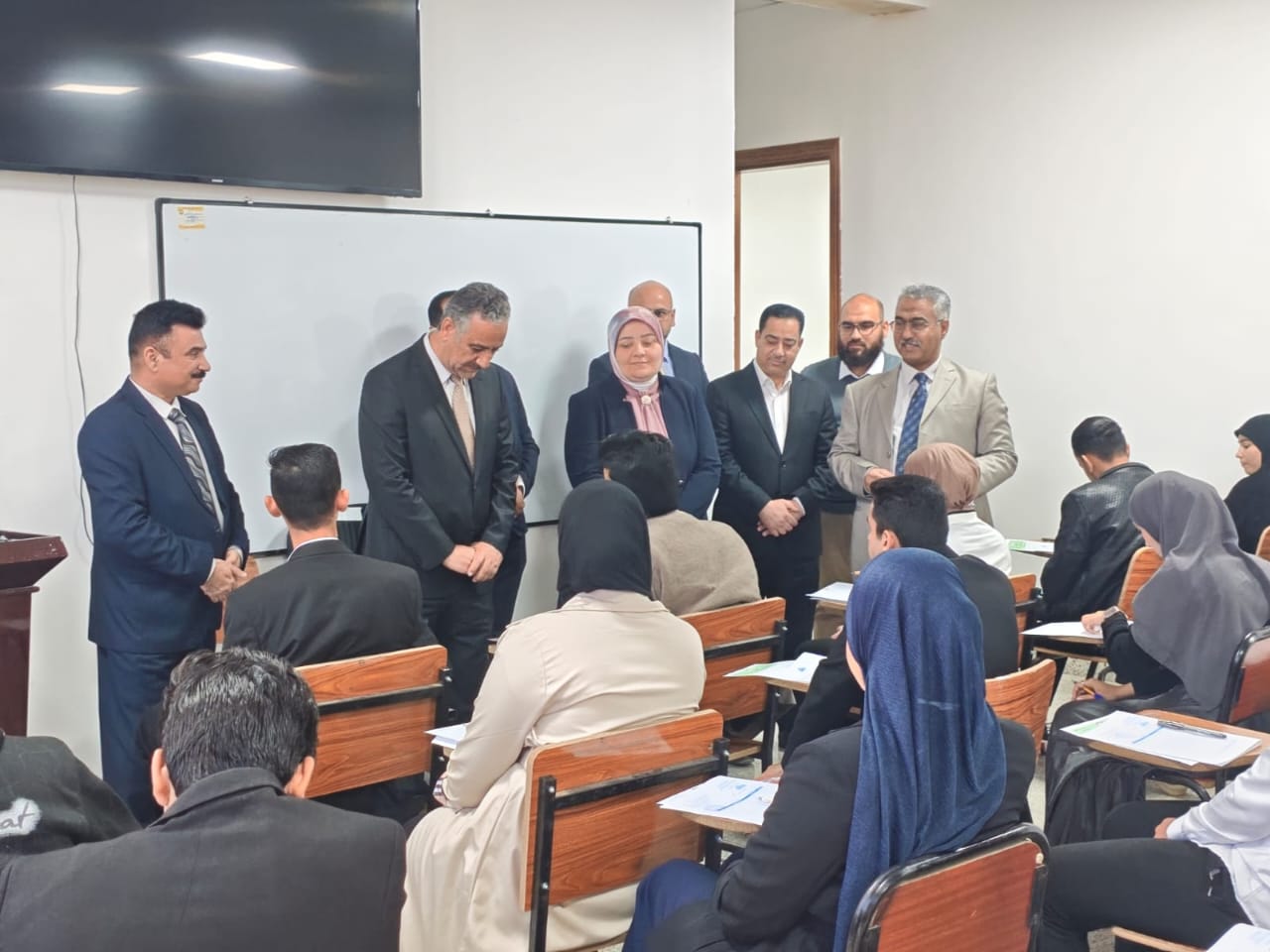 The President of the University Inspects the Progress of Final Examinations