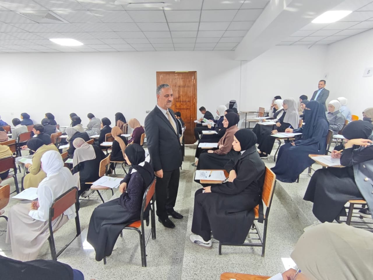 The President of the University Inspects the Progress of Final Examinations