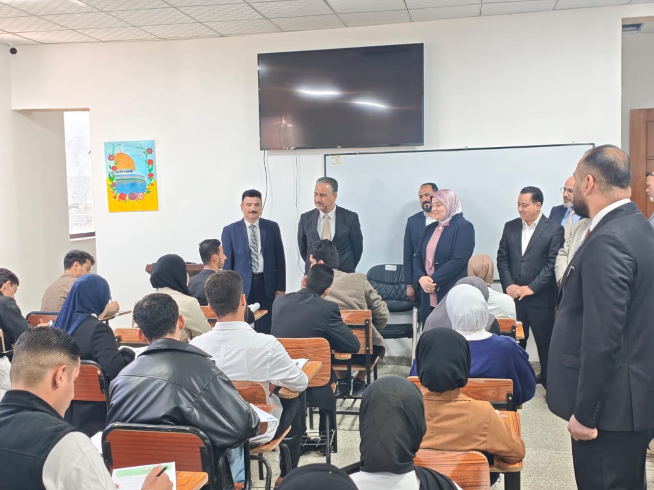 The President of the University Inspects the Progress of Final Examinations