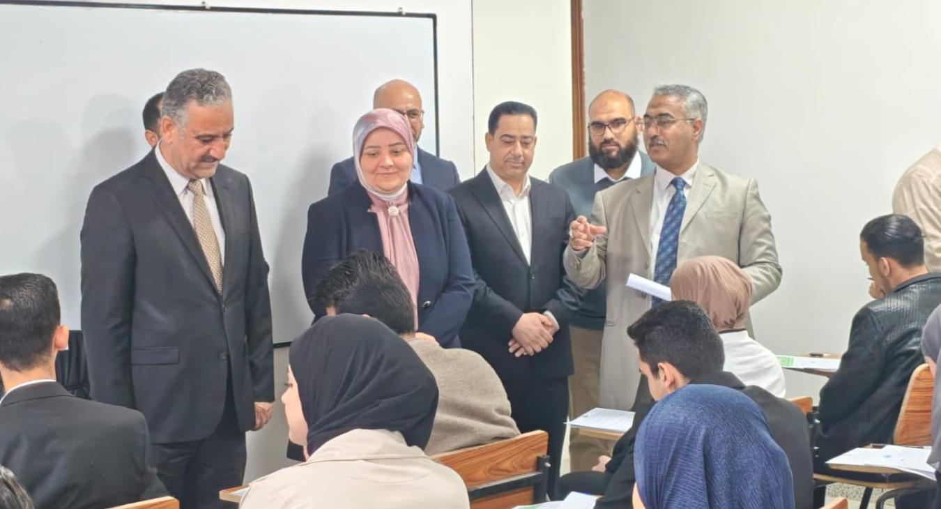 The President of the University Inspects the Progress of Final Examinations