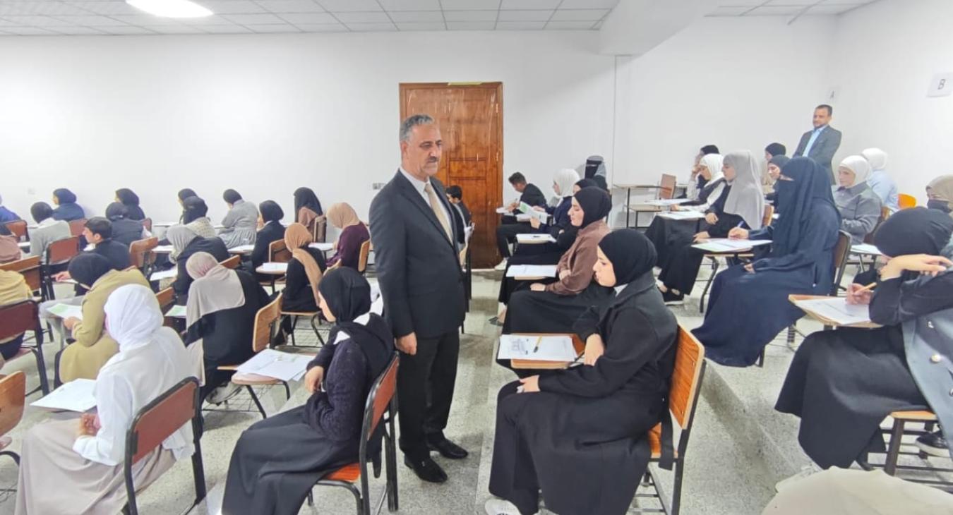 The President of the University Inspects the Progress of Final Examinations