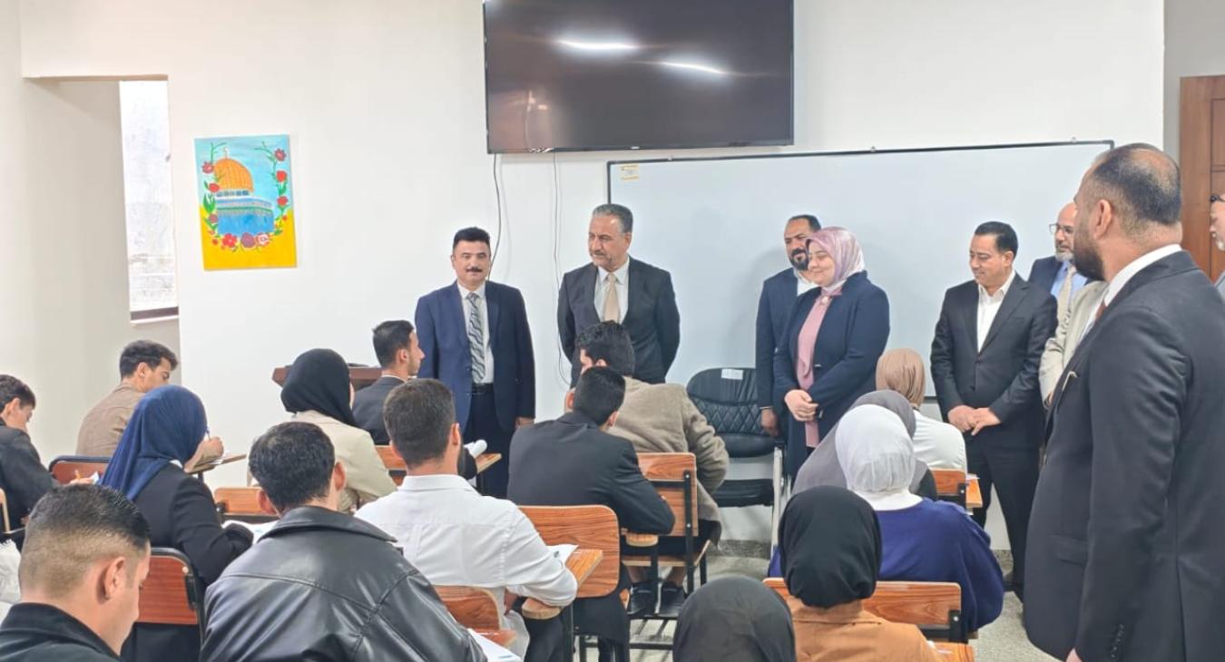 The President of the University Inspects the Progress of Final Examinations