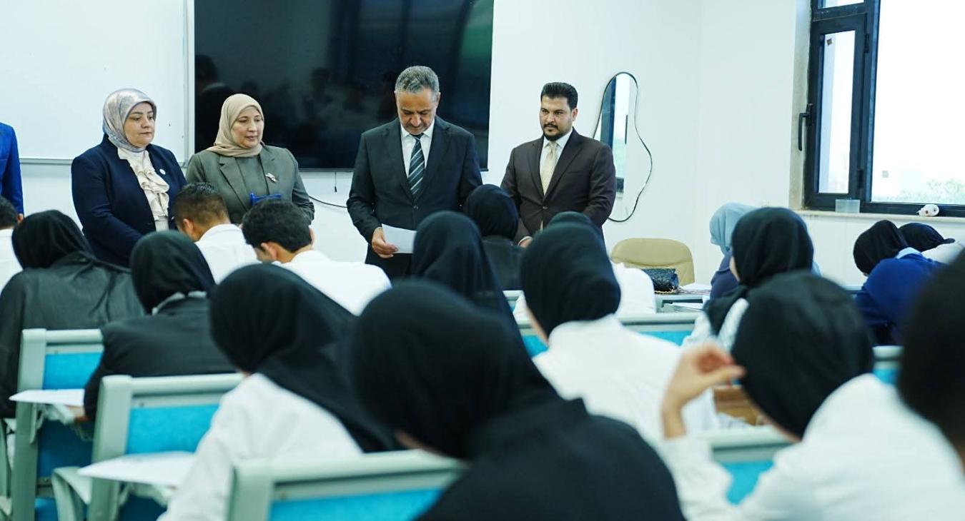President of the University of Fallujah Conducts Field Inspection of Final Examinations for First-Year Students at the Colleges of Education and Information Technology