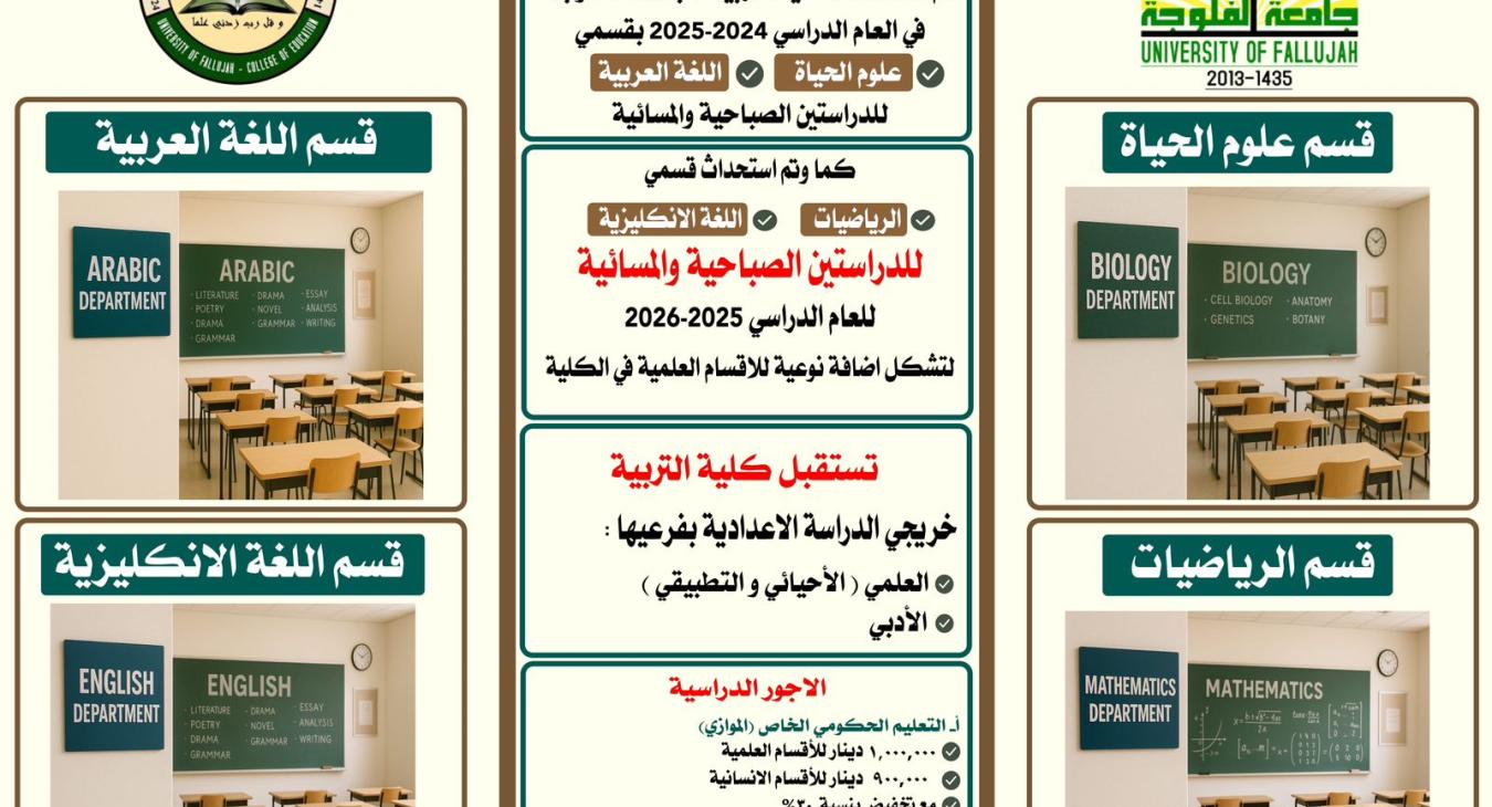 College of Education Announces the Opening of Admissions 2025–2026