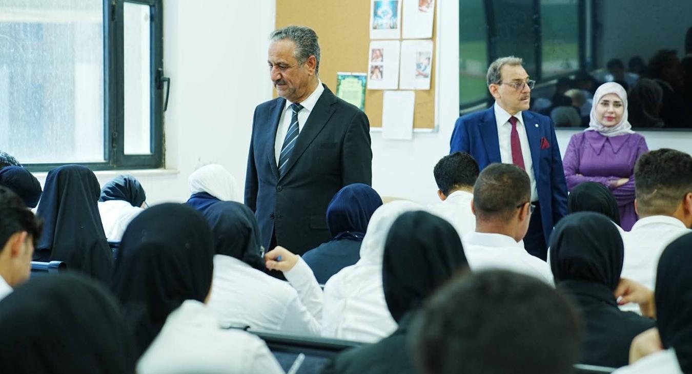 President of the University of Fallujah Conducts Field Inspection of Final Examinations for First-Year Students at the Colleges of Education and Information Technology